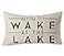FELENIW Better to Wake at The Lake Adventure Awaits Cotton Linen Decorative Throw Pillow Cover Cushion Case Lumbar 12X20 inches