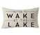 FELENIW Better to Wake at The Lake Adventure Awaits Cotton Linen Decorative Throw Pillow Cover Cushion Case Lumbar 12X20 inches