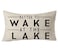 FELENIW Better to Wake at The Lake Adventure Awaits Cotton Linen Decorative Throw Pillow Cover Cushion Case Lumbar 12X20 inches