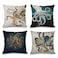 Andreannie Pack of 4Ink Painting Marine Octopus Squid Sea Animals Cotton Linen Decorative Throw Pillow Case Personalized Cushion Cover for Sofa Couch Bed Square 18 X 18 Inches