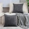 Home Brilliant 2 Pack Super Soft Striped Corduroy 26x26 Pillow Covers Decorative Euro Throw Pillow Sham Cushion Covers for Couch 26 x 26 inch Dark Grey