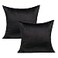VAKADO 20x20 Black Pillow Covers Decorative Velvet Cozy Soft Solid Square Throw Cushion Cases Home Decor for Couch Sofa Bedroom Office Set of 2
