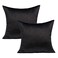 VAKADO 20x20 Black Pillow Covers Decorative Velvet Cozy Soft Solid Square Throw Cushion Cases Home Decor for Couch Sofa Bedroom Office Set of 2