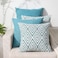 HPUK Throw Pillow Covers 18x18 Inch Set of 4 Linen Decorative Pillow Covers Accent Cushion Covers for Couch Sofa Bed Bedroom Living Room Dcor Aqua Blue