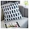 Aitliving Throw Pillow Cover Accent Classic Blue Hand Crayon Painting Style Capri Geometric Markings Patterned Decorative Pillow Case Cover 17x17inch Vogue Poly Cotton Twill Toss Pillow Cover
