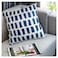 Aitliving Throw Pillow Cover Accent Classic Blue Hand Crayon Painting Style Capri Geometric Markings Patterned Decorative Pillow Case Cover 17x17inch Vogue Poly Cotton Twill Toss Pillow Cover