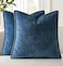 decorUhome Patriotic Chenille Soft Cozy Throw Pillow Covers 16x16 Set of 2 Coastal Modern Farmhouse Boho Velvet Decorative Pillow Cases with Stitched Edge for Couch Sofa Bed Home Decor Poseidon