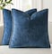 decorUhome Patriotic Chenille Soft Cozy Throw Pillow Covers 16x16 Set of 2 Coastal Modern Farmhouse Boho Velvet Decorative Pillow Cases with Stitched Edge for Couch Sofa Bed Home Decor Poseidon