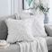 Leeden Throw Pillow Covers Set of 2 3D Design Handmade Cute Ruffles Pillowcase Christmas Decorative Cushion Cover for Sofa Couch Bedroom Living Room 22 x 22 inch White