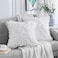Leeden Throw Pillow Covers Set of 2 3D Design Handmade Cute Ruffles Pillowcase Christmas Decorative Cushion Cover for Sofa Couch Bedroom Living Room 22 x 22 inch White