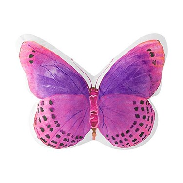 JWH 3D Butterfly Shaped Throw Pillow Decorative Animal Accent Cushion Stuffed Plush for Bed Sofa Couch Bedroom Living Room 13x15 Inch Hot Pink