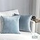 Stellhome Pack of 2 Cozy Velvet Pillow Covers Square Decorative Cushion Covers for Bed Couch Sofa Bench 22 x 22 inch 55 x 55 cm Silver Blue