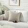 FY FIBER HOUSE Pack of 2 Comfy Corduroy Corn Granules Throw Pillow Covers Soft Decorative Square Cushion Pillowcase for Couch Sofa Bed 16 X 16 Inch Cream