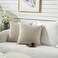 FY FIBER HOUSE Pack of 2 Comfy Corduroy Corn Granules Throw Pillow Covers Soft Decorative Square Cushion Pillowcase for Couch Sofa Bed 16 X 16 Inch Cream