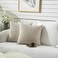 FY FIBER HOUSE Pack of 2 Comfy Corduroy Corn Granules Throw Pillow Covers Soft Decorative Square Cushion Pillowcase for Couch Sofa Bed 16 X 16 Inch Cream