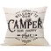 Mancheng-zi Manchengzi Happy Camper Pillow 18 x 18 Camper Decor RV Decorations