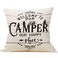 Mancheng-zi Manchengzi Happy Camper Pillow 18 x 18 Camper Decor RV Decorations