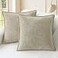 CaliTime Throw Pillow Covers Decorative 22 X 22 Inches Pack of 2 Cotton Thread Stitching Edges Solid Dyed Soft Chenille Cushion Cases for Couch Sofa Bed Living Room Farmhouse Light Taupe