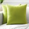 Encasa XO Throw Pillow Covers 24x24 in Set of 2 Lime Green No Inserts Cotton Pillow Covers for Living Room Bed Sofa Couch Decorative Cushion Covers with Improved Zipper