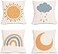 Ailansnug Boho Sun and Moon Clouds Rainbows Kids Throw Pillow Covers Home Bedroom Decor Pillow Case Classroom Nursery Room Decorations 18x 18 4 Pack No Pillows