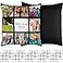 Sieral 6 Pieces Sublimation Blank Pillow Case 9 Grid 16 Valentine DIY Gift for Women Men Customized Cushion Cover Polyester Black Throw Pillowcase for Family Sofa Couch No Pillow Insert