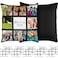 Sieral 6 Pieces Sublimation Blank Pillow Case 9 Grid 16 Valentine DIY Gift for Women Men Customized Cushion Cover Polyester Black Throw Pillowcase for Family Sofa Couch No Pillow Insert