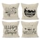 HUYAW Happy Camper Camping Welcome Decorative Throw Pillow Covers Adventure Awaits Pillow Cases Set of 4 18 x 18 Inch Home RV Decor