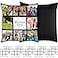 Sieral 10 Pieces Sublimation Blank Pillow Case 9 Grid 16 Valentine DIY Gift for Women Men Customized Cushion Cover Polyester Black Throw Pillowcase for Family Sofa Couch No Pillow Insert