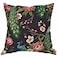 AOYEGO Peacock On Cherry Tree Throw Pillow Cover Beautiful Bird Feather Wings Floral Branch Botanical Pillow Case 18x18 Inch Decorative Cotton Linen Square Cushion for Home Couch Bed