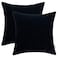 HWY 50 Black Corduroy Throw Pillow Covers 20x20 Inch Set of 2 Soft Cozy Decorative Cushion Cases for Couch Sofa Bed Living Room Boho Striped Home Decor