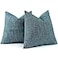 decorUhome Chenille Decorative Throw Pillow Covers 16x16 Set of 2 Farmhouse Textured Square Neutral Solid Accent Pillow Covers for Couch Sofa Bed Living Room Home Decor Teal
