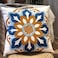 KITTMIN Sunflower Embroidery Pillow Cover 18x18 1 Pack Solo 3D Floral Accent for Armchair Bed Cute Spring Summer Decor Gift Breathable Cotton Canvas Orange No Insert