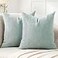Jepeak Decorative Throw Pillow Covers Pack of 2 Chenille Cozy Modern Concise Cushion Cases for Bedroom Sofa Couch Home Decoration Lightcyanbrown Thread 20 x 20 Inches