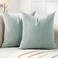 Jepeak Decorative Throw Pillow Covers Pack of 2 Chenille Cozy Modern Concise Cushion Cases for Bedroom Sofa Couch Home Decoration Lightcyanbrown Thread 20 x 20 Inches