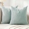 Jepeak Decorative Throw Pillow Covers Pack of 2 Chenille Cozy Modern Concise Cushion Cases for Bedroom Sofa Couch Home Decoration Lightcyanbrown Thread 20 x 20 Inches