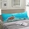 AIMSTONG Sea Turtle Body Pillow Cover Coastal Ocean Nautical Animal Underwater Marine Aqua Blue Long Case Protector with Zipper Decorative Soft Large Cases Covers Cushion for BedCouch 20x54