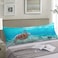 AIMSTONG Sea Turtle Body Pillow Cover Coastal Ocean Nautical Animal Underwater Marine Aqua Blue Long Case Protector with Zipper Decorative Soft Large Cases Covers Cushion for BedCouch 20x54