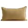 Jeanerlor Cotton Linen Decorative 12x20 Lumbar Throw Pillow Case Cushion Cover with Twin Needles Stitch on Edgefor WeddingPartyGiftCar 30 x 50cm Earth Yellow