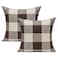 VAKADO Brown Beige Buffalo Plaids Decorative Throw Pillow Covers Farmhouse Retro Checked Square Cushion Cases Classic Coffee Check Home Decor Outdoor for Couch Sofa Patio 16x16 Set of 2