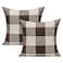 VAKADO Brown Beige Buffalo Plaids Decorative Throw Pillow Covers Farmhouse Retro Checked Square Cushion Cases Classic Coffee Check Home Decor Outdoor for Couch Sofa Patio 16x16 Set of 2