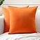 Encasa XO Throw Pillow Covers 22x22 in Set of 2 Orange No Inserts Cotton Pillow Covers for Living Room Bed Sofa Couch Decorative Cushion Covers with Improved Zipper