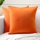 Encasa XO Throw Pillow Covers 22x22 in Set of 2 Orange No Inserts Cotton Pillow Covers for Living Room Bed Sofa Couch Decorative Cushion Covers with Improved Zipper