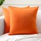 Encasa XO Throw Pillow Covers 22x22 in Set of 2 Orange No Inserts Cotton Pillow Covers for Living Room Bed Sofa Couch Decorative Cushion Covers with Improved Zipper