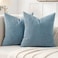 Jepeak 20x20 Inch Decorative Chenille Throw Pillow Covers Pack of 2 Cozy Concise Pillow Cases Soft Farmhouse Modern Square Cushion Covers for Sofa Couch Bed Living Room Home Decor Dusty Blue