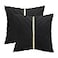 Tosleo Black Pillow Covers 18 x18 Pack of 2 with Gold Leather Soft Velvet Throw Pillow Covers Decorative Couch Pillow Cover Luxury Modern Pillowcases Spring Summer Home Decor for Wedding Sofa Bed
