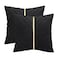 Tosleo Black Pillow Covers 18 x18 Pack of 2 with Gold Leather Soft Velvet Throw Pillow Covers Decorative Couch Pillow Cover Luxury Modern Pillowcases Spring Summer Home Decor for Wedding Sofa Bed