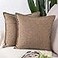 MADIZZ Pack of 2 Decorative Faux Linen Throw Pillow Covers 20x20 Inch Light Brown Natural Soft Boho Farmhouse Couch Throw Pillows for Bed Accent Modern Pillowcase for Sofa Living Room Home Decor