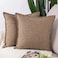 MADIZZ Pack of 2 Decorative Faux Linen Throw Pillow Covers 20x20 Inch Light Brown Natural Soft Boho Farmhouse Couch Throw Pillows for Bed Accent Modern Pillowcase for Sofa Living Room Home Decor