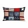 Mugod Cushion Cover American Flag Stripe and Star PatchworkPillow Case for Bed Couch Sofa Office Decor 20x30 Inches