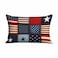 Mugod Cushion Cover American Flag Stripe and Star PatchworkPillow Case for Bed Couch Sofa Office Decor 20x30 Inches